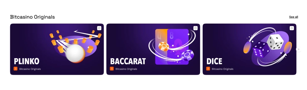 Bitcasino original games